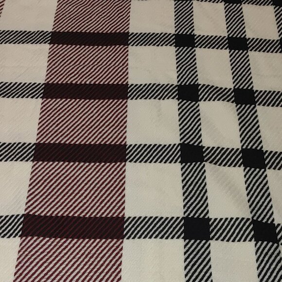 Plaid Scarf Large Wide Love Lore Oversized Fringe Detail Dual Toned Soft Wrap - Picture 6 of 8